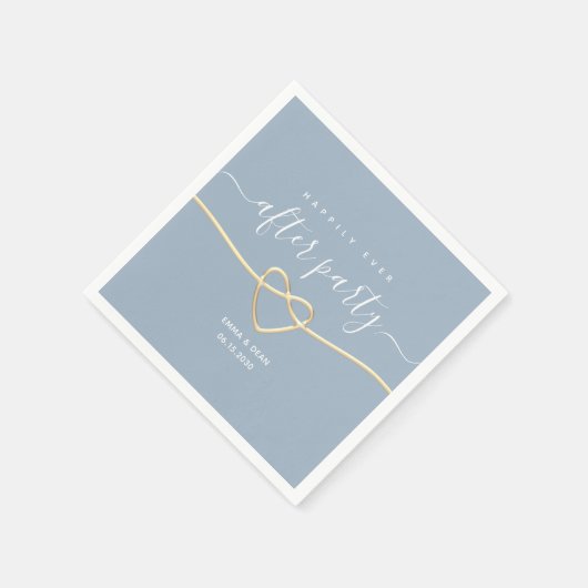 Dusty Blue Wedding After Party Servetten (Hoek)
