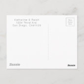 Dusty Blue Wedding Annulering Aankondiging Briefkaart (Achterkant)