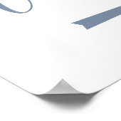 Dusty Blue Wedding Arrow-teken Poster (Hoek)