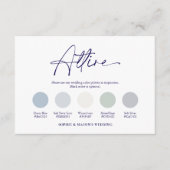 Dusty Blue Wedding Attire Card | Floral Attire  Kaart (Voorkant)
