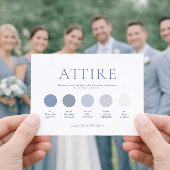 Dusty Blue Wedding Attire Card Kaart