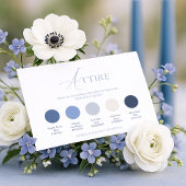 Dusty Blue Wedding Attire Card Kaart