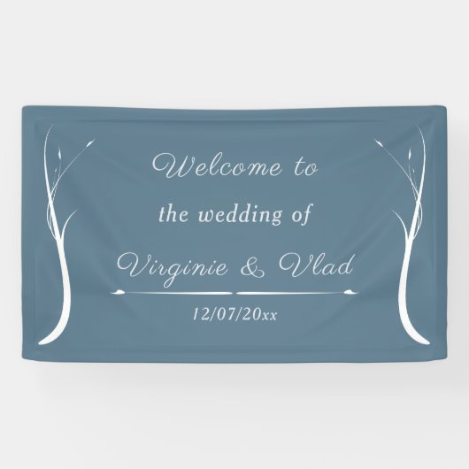 Dusty Blue Wedding Banner (Horizontaal)