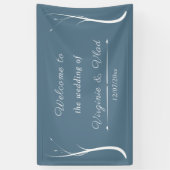 Dusty Blue Wedding Banner (Verticaal)