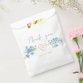 Dusty Blue Wedding Bedankt Bedankzakje (Gezegeld)