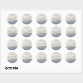 Dusty Blue Wedding Bedankt Ronde Sticker (Vel)