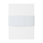 Dusty Blue Wedding Belly Band met de namen van het Uitnodigingen Wikkel (Achterkant Voorbeeld)