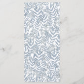Dusty Blue Wedding  Botanical Menu (Achterkant)