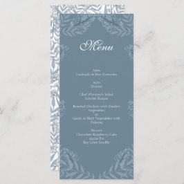 Dusty Blue Wedding  Botanical Menu
