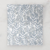 Dusty Blue Wedding  Botanical Plaatskaartje (Binnenkant ongevouwen)