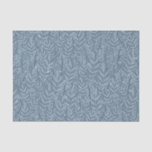 Dusty Blue Wedding  Botanical Tissuepapier (Voorkant)
