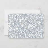 Dusty Blue Wedding Botanische RSVP Kaart (Achterkant)
