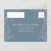 Dusty Blue Wedding  Briefkaart RSVP (Achterkant)