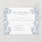 Dusty Blue Wedding  Briefkaart RSVP (Voorkant)