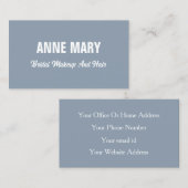 Dusty Blue Wedding Bruids Make-up Artist Hair Salo Visitekaartje (Voorkant / Achterkant)