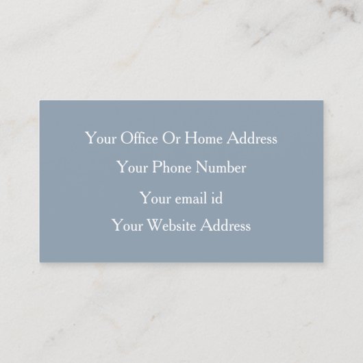 Dusty Blue Wedding Bruids Make-up Artist Hair Salo Visitekaartje (Achterkant)