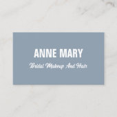 Dusty Blue Wedding Bruids Make-up Artist Hair Salo Visitekaartje (Voorkant)