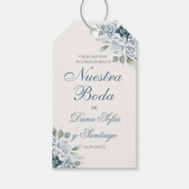 Dusty Blue Wedding Cadeaulabel