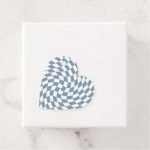 Dusty Blue Wedding Collectie Check Gecontroleerd Bedankjes Labels