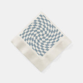 Dusty Blue Wedding Collectie Check Gecontroleerd Servet (Hoek)