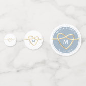 Dusty Blue Wedding Confetti (Voorkanten)