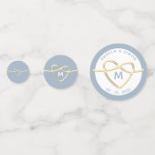 Dusty Blue Wedding Confetti (Achterkanten)