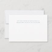 Dusty Blue Wedding Day Bedankt Flat Note Kaart (Achterkant)
