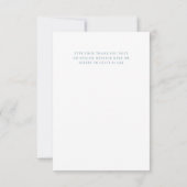 Dusty Blue Wedding Day Bedankt Flat Note Kaart (Achterkant)