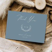 Dusty Blue Wedding Day Bedankt Flat Note Kaart