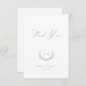 Dusty Blue Wedding Day Bedankt Flat Note Kaart (Voorkant / Achterkant)