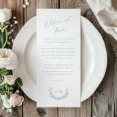 Dusty Blue Wedding Day Welkom en dank je kaart