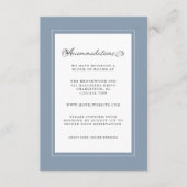 Dusty Blue Wedding Detail Modern Chic Borders Informatiekaartje (Voorkant)