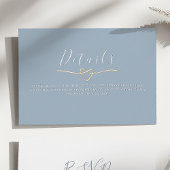 Dusty Blue Wedding Details Behuizing Kaart