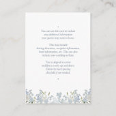 Dusty Blue Wedding Details Elegant Script Informatiekaartje (Achterkant)