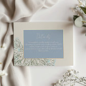 Dusty Blue Wedding Details Informatiekaartje