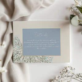  Dusty Blue Wedding Details Informatiekaartje