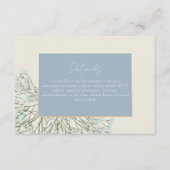  Dusty Blue Wedding Details Informatiekaartje (Voorkant)