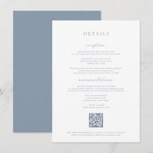 Dusty Blue Wedding Details Kaart