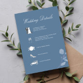 Dusty Blue Wedding Details QR Code Enclosure Informatiekaartje