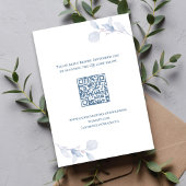 Dusty Blue Wedding Details QR Code Enclosure Informatiekaartje
