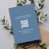 Dusty Blue Wedding Details QR Code Insert Informatiekaartje