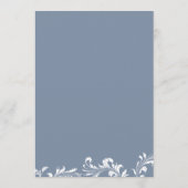 Dusty Blue Wedding  Elegant Classic Menu (Achterkant)