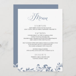 Dusty Blue Wedding  Elegant Classic Menu