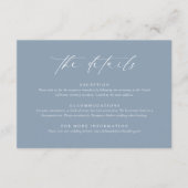 Dusty Blue Wedding Enclosure Card Informatiekaartje (Voorkant)