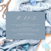 Dusty Blue Wedding Enclosure Card Informatiekaartje