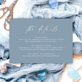 Dusty Blue Wedding Enclosure Card Informatiekaartje