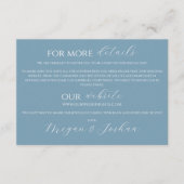 Dusty Blue Wedding Enclosure Kaart (Voorkant)