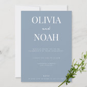 Dusty Blue Wedding Engagement Party uitnodiging