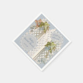 Dusty Blue Wedding  Ephemera Servet (Hoek)