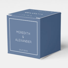 Dusty Blue Wedding Favor Box Bedankdoosjes